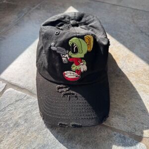 Vintage Marvin the Martian Dad Hat – KBETHOS Distressed Black Looney Tunes‎ Cap